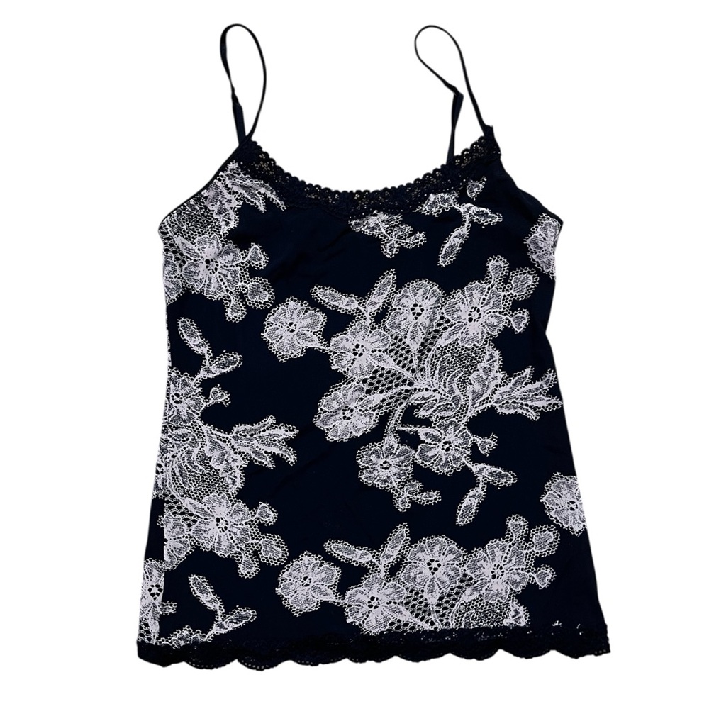 Jockey Black and White Lace Trim Cami